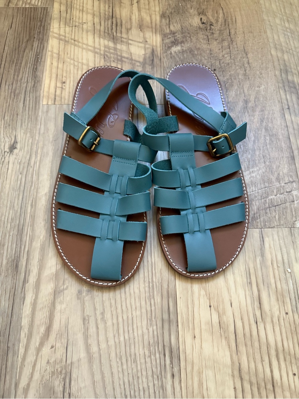J Crew Women’s Teal Sandals - Gladiator/Fisherman Strappy Style - Picture 3 of 4